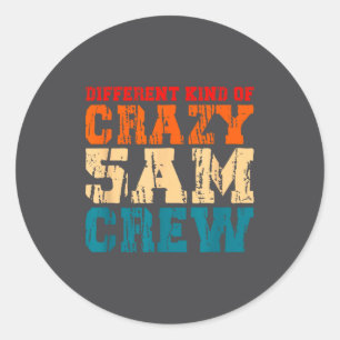 Workout Squad 5 Am Crew Funny Gym Saying Vintage Classic Round Sticker