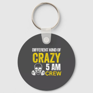Workout Squad 5am Crew Funny Gym Workout Quote Keychain