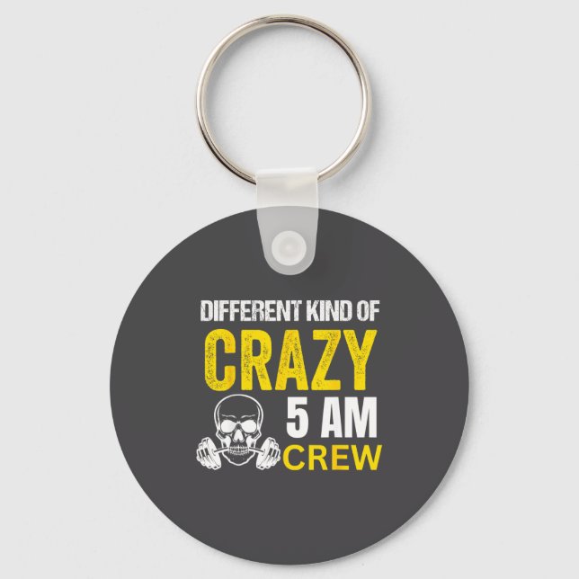 Workout Squad 5am Crew Funny Gym Workout Quote  Keychain (Front)