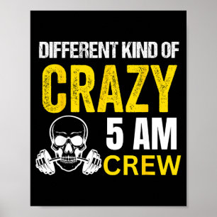 Workout Squad 5am Crew Funny Gym Workout Quote  Poster