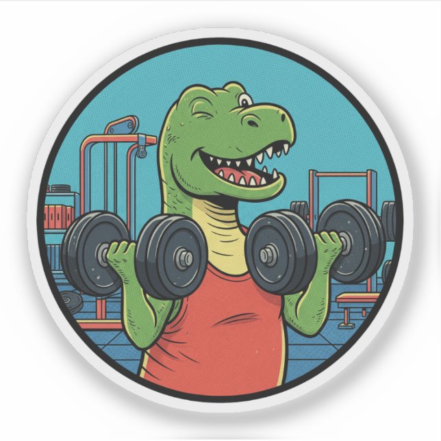 Workout T-Rex - Funny Dino Gym Motivation (Front)