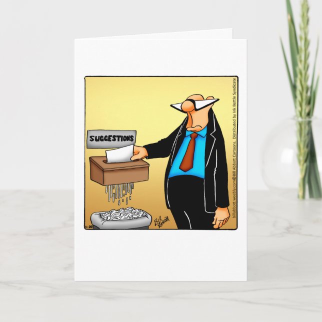  Workplace Humour Blank Greeting Card (Front)