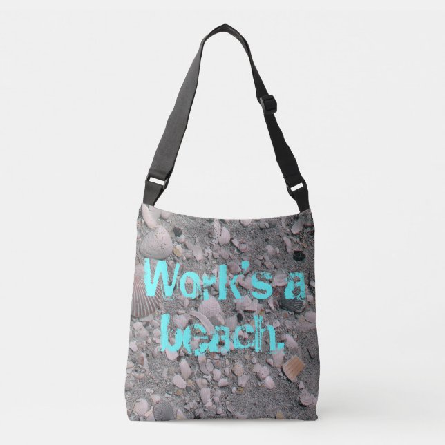 Work's a beach. crossbody bag (Front)