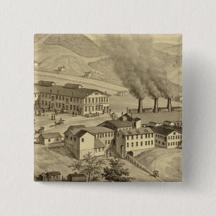 Works of Central Glass Company in West Virginia 2 Inch Square Button