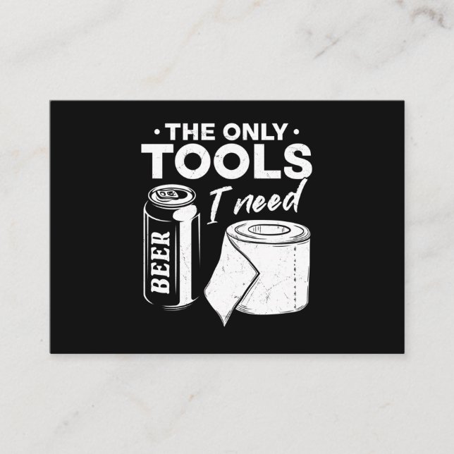 Workshop Beer Toilet Paper Tools Business Card (Front)