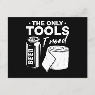 Workshop Beer Toilet Paper Tools Postcard