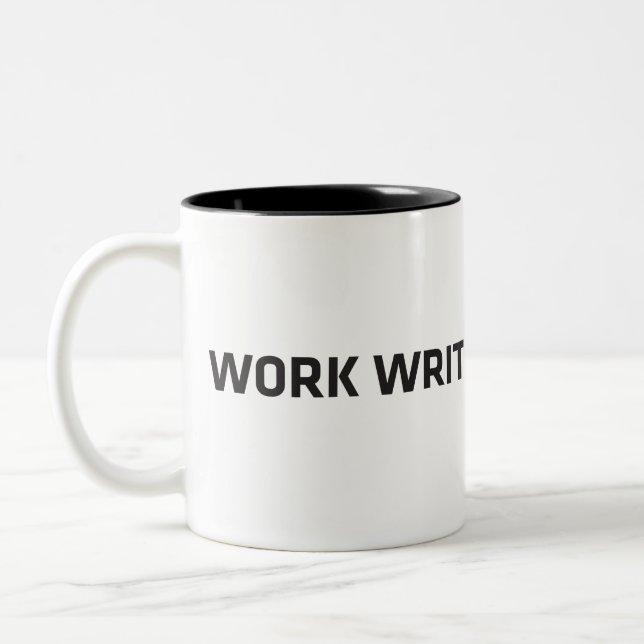 WorkWriteSubmitWait Two-Tone Coffee Mug (Left)