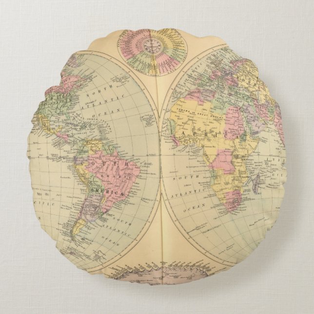 World 10 round pillow (Front)