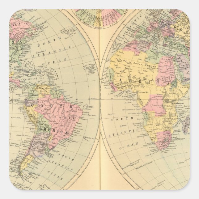 World 10 square sticker (Front)