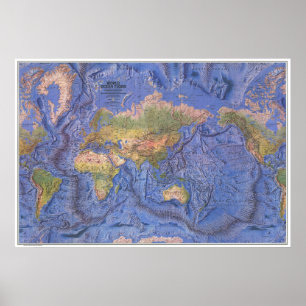 " World: 1981 The OCEAN-Floor MAP ... Poster