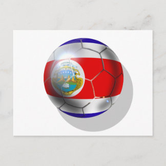 World 2014 Costa Rica flag soccer team ball Postcard