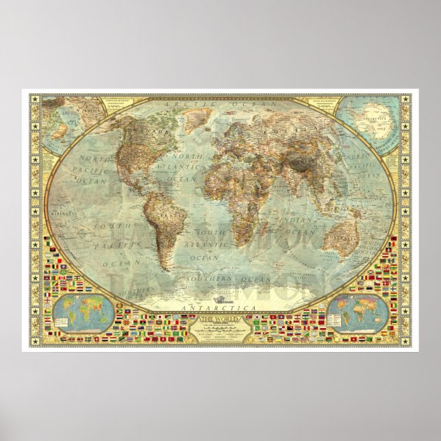 " World: 2014/today - Beautiful Ice Age MAP ... Poster (Front)