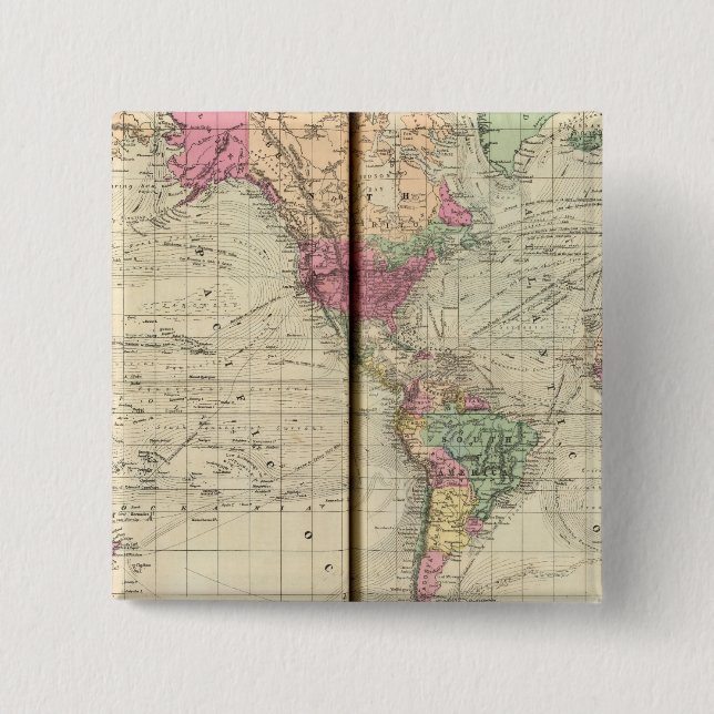 World 2 Inch Square Button (Front)