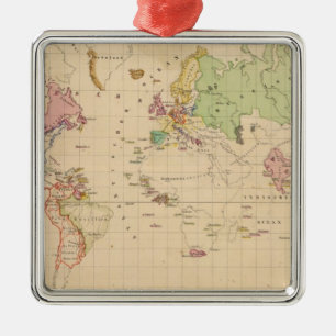 World 2 metal ornament