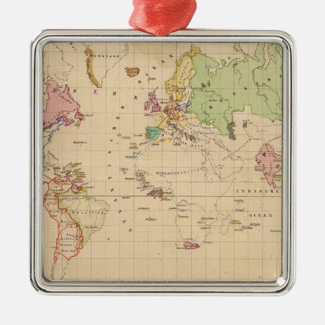 World 2 metal ornament (Front)