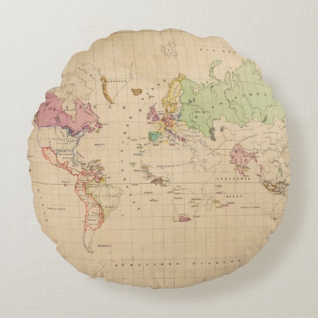 World 2 round pillow (Front)