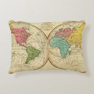 World 3 decorative pillow
