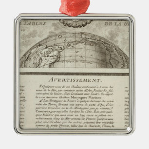 World 3 metal ornament