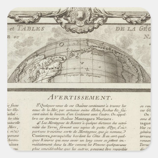 World 3 square sticker (Front)