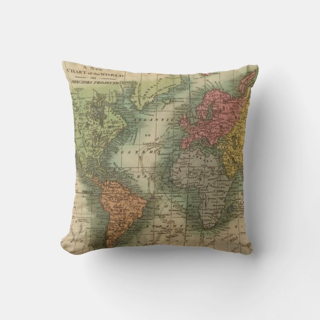 World 4 throw pillow (Front)