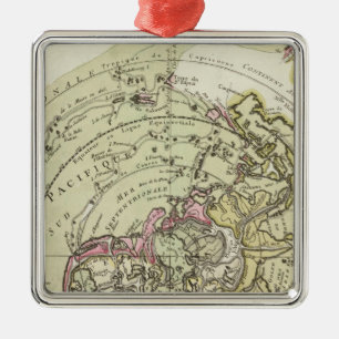 World 6 metal ornament