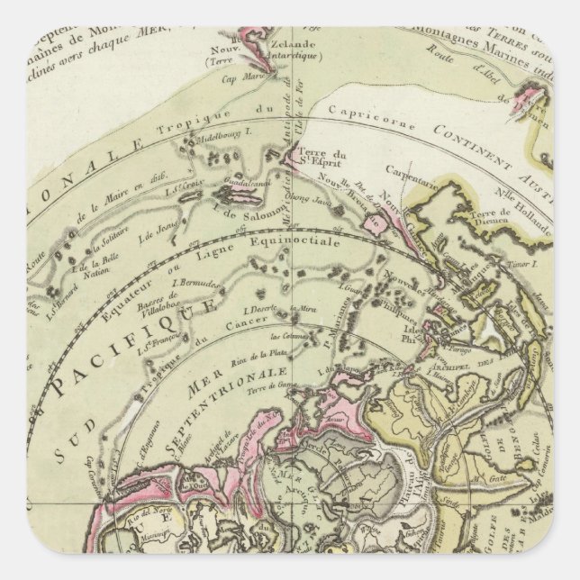 World 6 square sticker (Front)