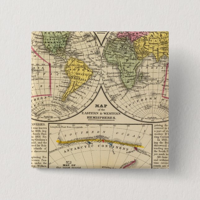 World 7 2 inch square button (Front)