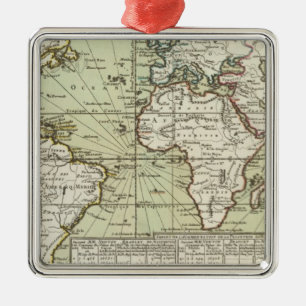 World 8 metal ornament