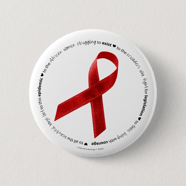 World AIDS Day, 2010 2 Inch Round Button (Front)