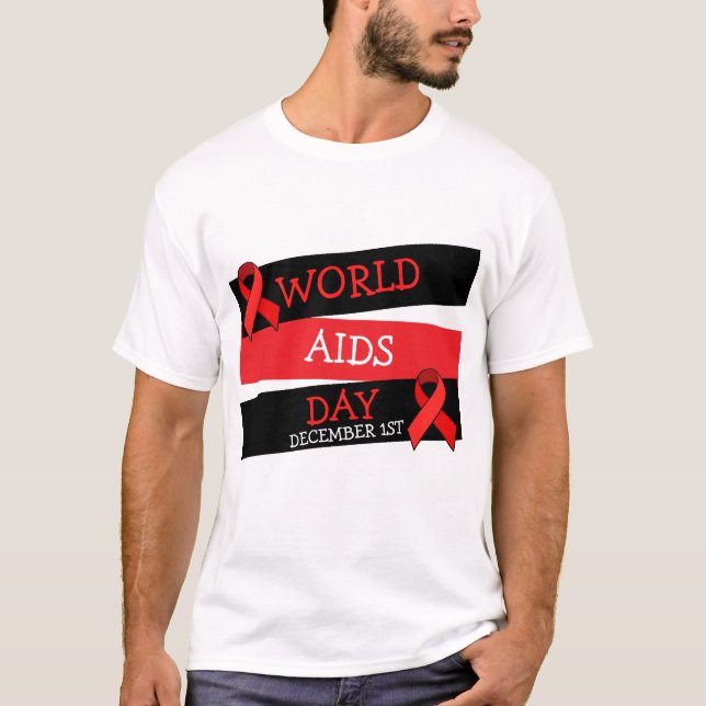 World Aids Day December 1st Button Shirt (Front)