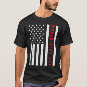 World Aids Day Hope HIV Red Ribbon Aids Awareness T-Shirt