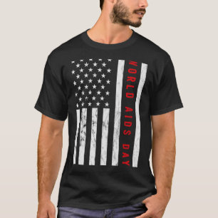 World Aids Day Hope HIV Red Ribbon Aids Awareness T-Shirt