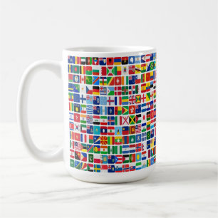World All Countries Nation Flags Pattern Coffee Mug