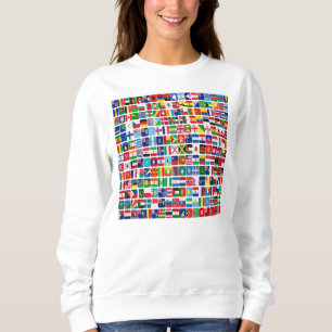 World All Countries Nation Flags Sweatshirt