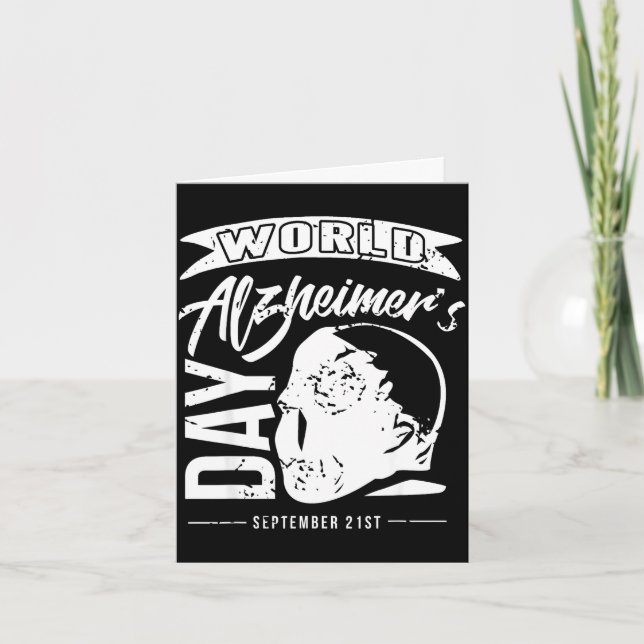 World alzheimer's awareness day memory support card (Front)