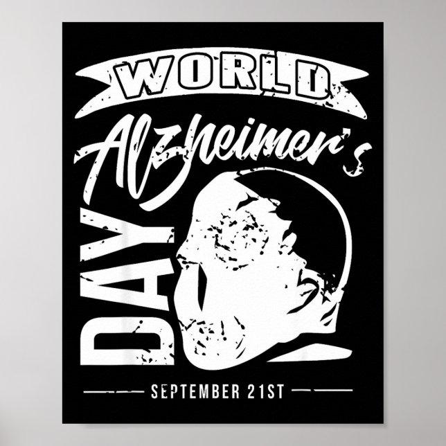 World alzheimer's awareness day memory support poster (Front)