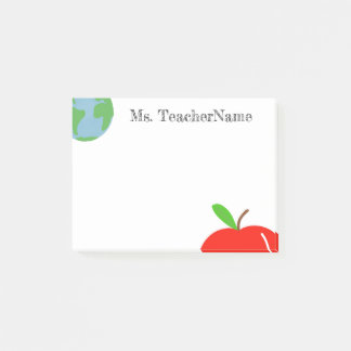 World and Apple Personalized Post-it Notes