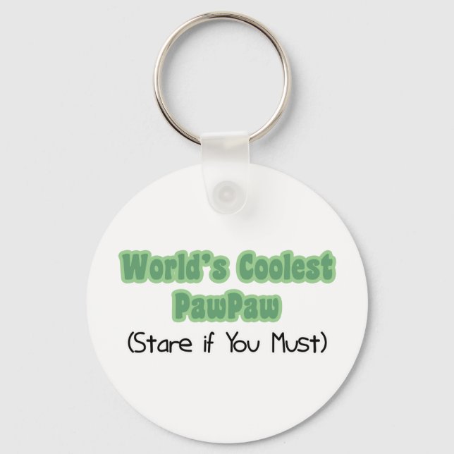 World's Coolest PawPaw Keychain (Front)