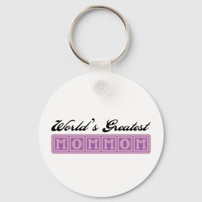 World&apos;s Greatest MomMom Keychain (Front)
