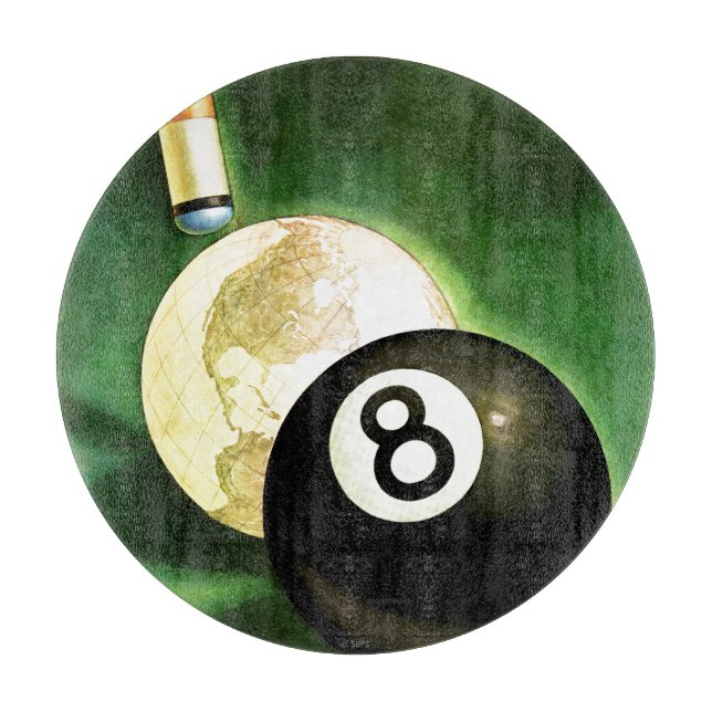 World as Cue Ball Cutting Board (Front)