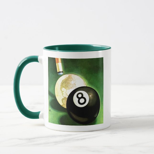 World as Cue Ball Mug (Left)