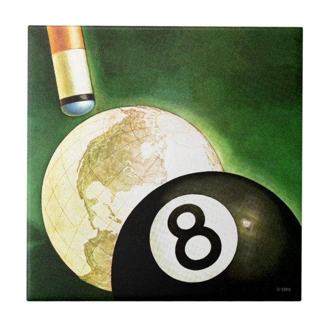 World as Cue Ball Tile (Front)