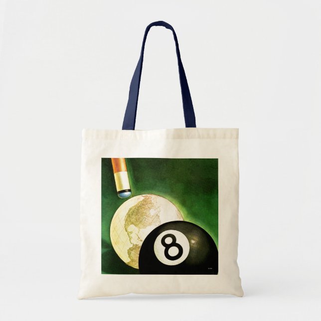 World as Cue Ball Tote Bag (Front)