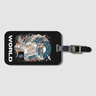 World Astronaut design Luggage Tag