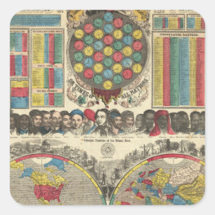 World At One View Square Sticker