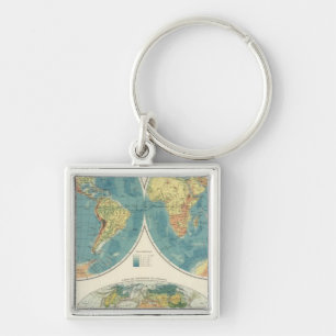 World Atlas Map 2 Keychain