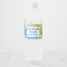 World attend le Baby shower Étiquette de bouteille