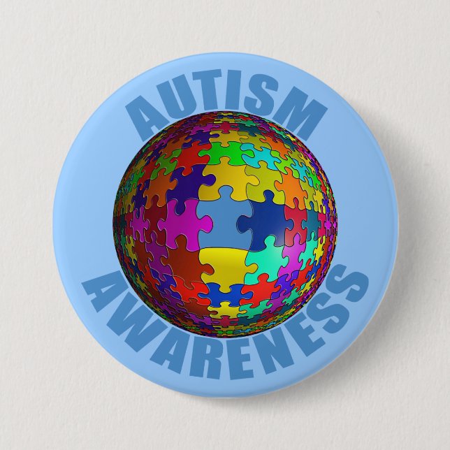 World Autism Awareness Button (Front)