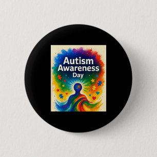 World autism awareness day april 2  inch round button