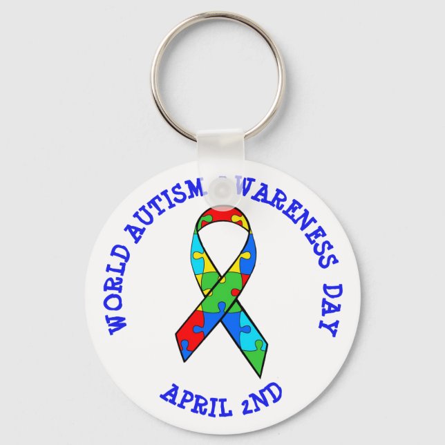 World Autism Awareness Day April 2nd Key Chain (Front)